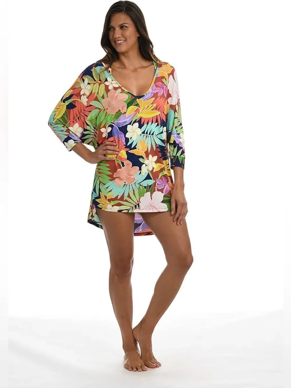 Citrus Women's Standard Tunic Swimsuit Cover Up NWT XS Multi in the Tropics
